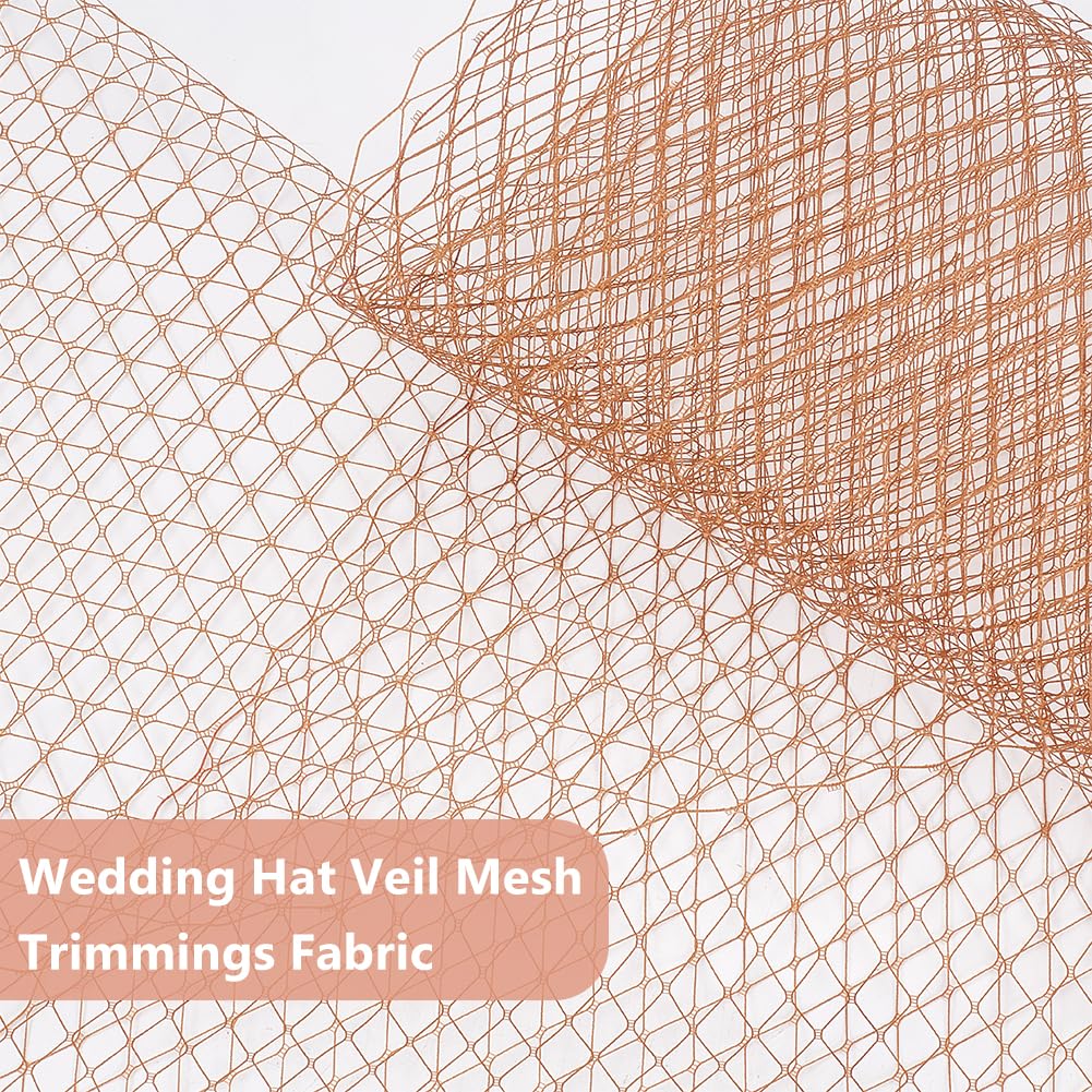 BENECREAT 3.28Yards Veil Mesh Fabric 10inch Wide Net Mesh Fabric Birdcage Bridal Veil for Wedding Veil Wedding Hat Decorating