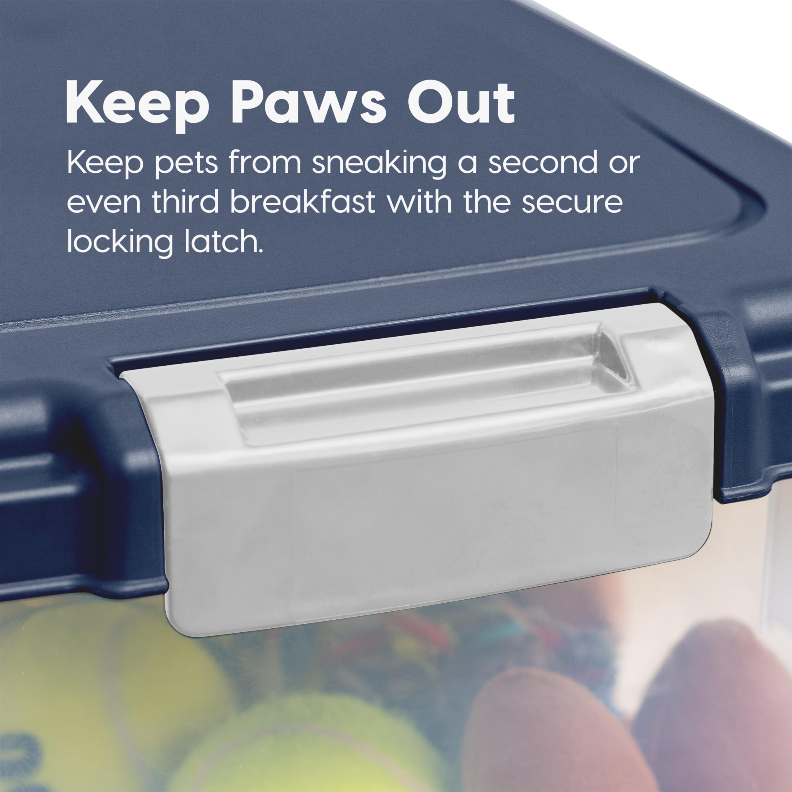 IRIS USA Storage Container, 30 lbs & 11 lbs Combo, Stackable, 2-Cup Scoop, Wheels, Easy Mobility, Gray