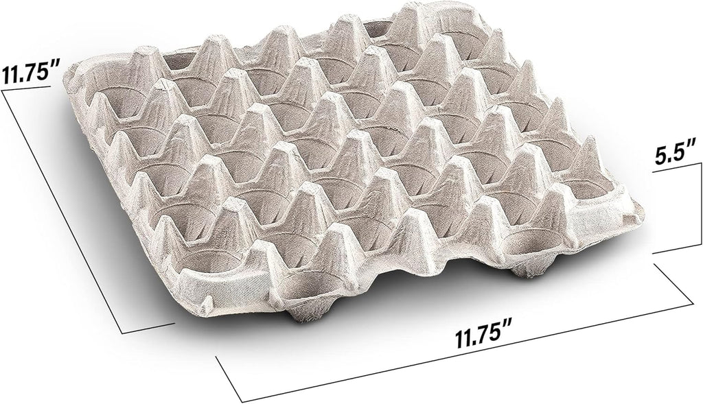 Biodegradable Pulp Fiber Egg Flats - 15 Pieces for Storing up to 30 Large or Small Eggs/Egg Crates That Make a Great Home for Roach Colony by MT Products