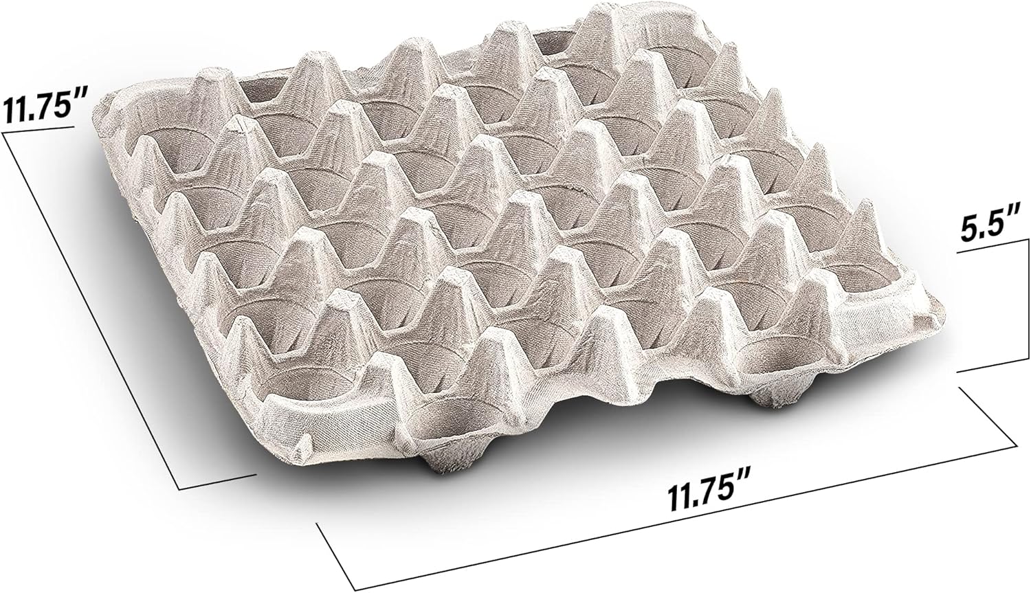 Biodegradable Pulp Fiber Egg Flats - 15 Pieces for Storing up to 30 Large or Small Eggs/Egg Crates That Make a Great Home for Roach Colony by MT Products