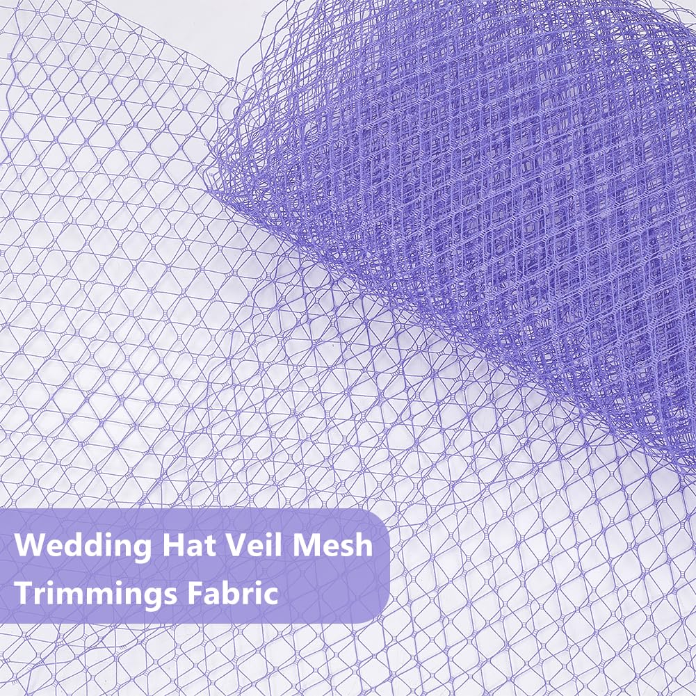 BENECREAT 3.28Yards Veil Mesh Fabric 10inch Wide Net Mesh Fabric Birdcage Bridal Veil for Wedding Veil Wedding Hat Decorating
