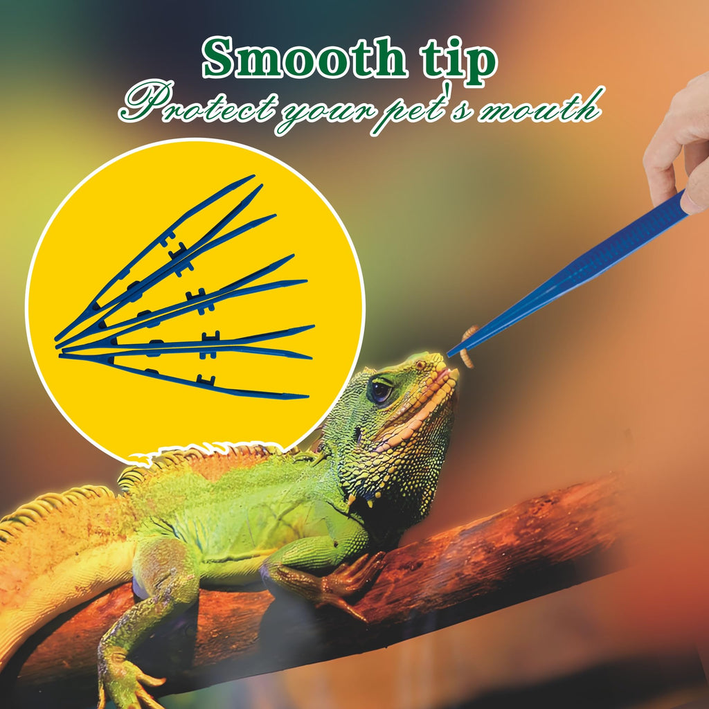 5-Pack Reptile Feeding Tongs Set - Hygienic Anti-Slip Purple Tweezers for Bearded Dragons, Lizards, Snakes, Aquariums & Small Animals(Five Colors to Choose from)