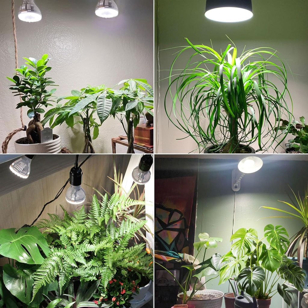 SANSI Dimmable Grow Light Bulb Full Spectrum, High PPFD 30W Grow Bulb (450 Watt Equiv) with Remote, Auto On Off Timing 4 8 12 Hrs, Energy Saving Plant Light Bulb with E26 Base for Indoor Plants