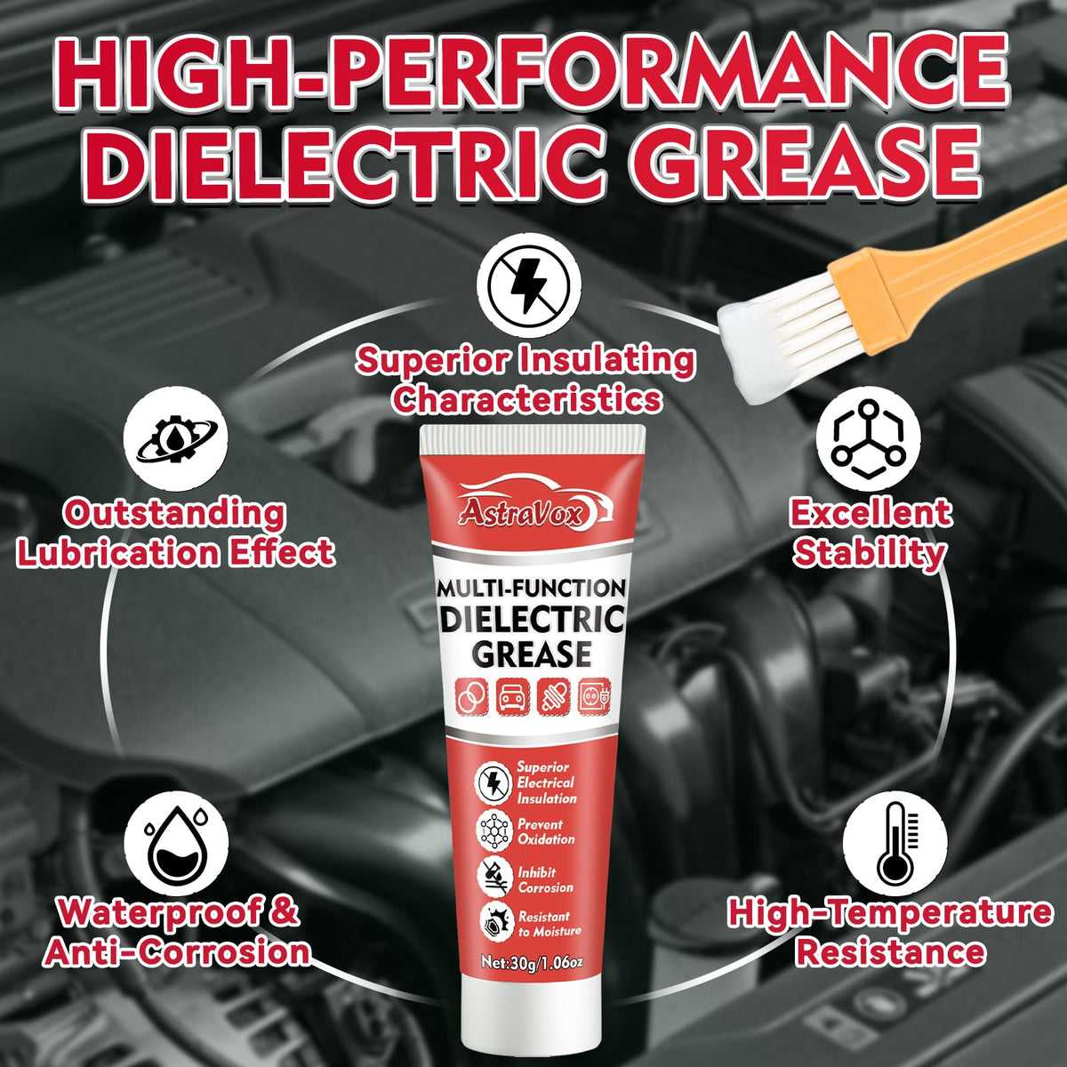 AstraVox Silicone Dielectric Grease for Electrical Connectors Automotive