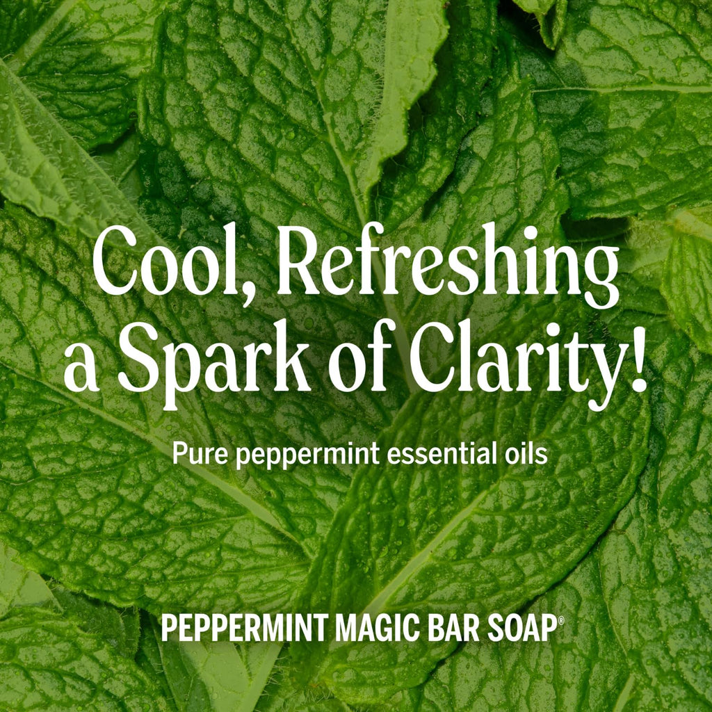 Dr. Bronner's Pure-Castile Magic Liquid Soap (Peppermint, 8 Ounce)- Made with Organic Oils, 18-in1 Uses: Face, Hair, Hand & Body Soap, Laundry, Pets- Concentrated, Vegan, Non-GMO
