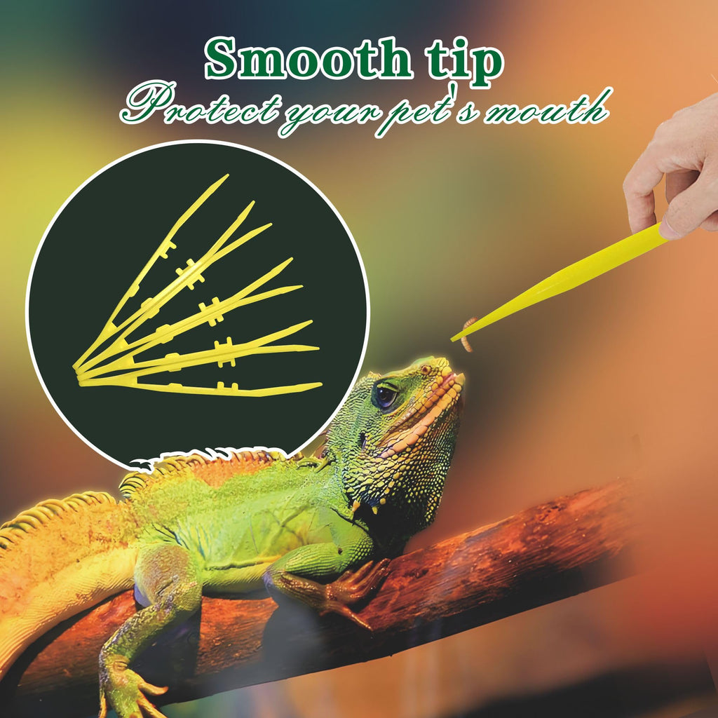5-Pack Reptile Feeding Tongs Set - Hygienic Anti-Slip Purple Tweezers for Bearded Dragons, Lizards, Snakes, Aquariums & Small Animals(Five Colors to Choose from)
