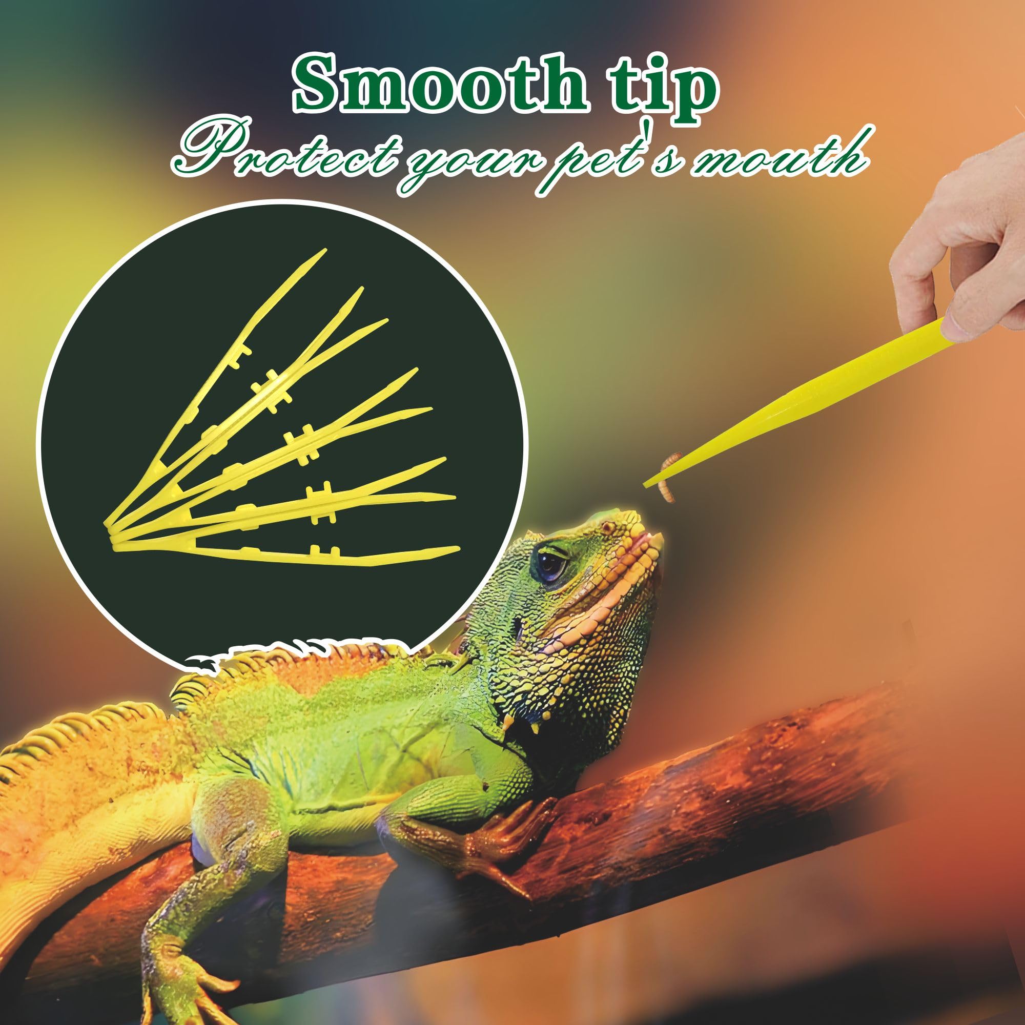 5-Pack Reptile Feeding Tongs Set - Hygienic Anti-Slip Purple Tweezers for Bearded Dragons, Lizards, Snakes, Aquariums & Small Animals(Five Colors to Choose from)