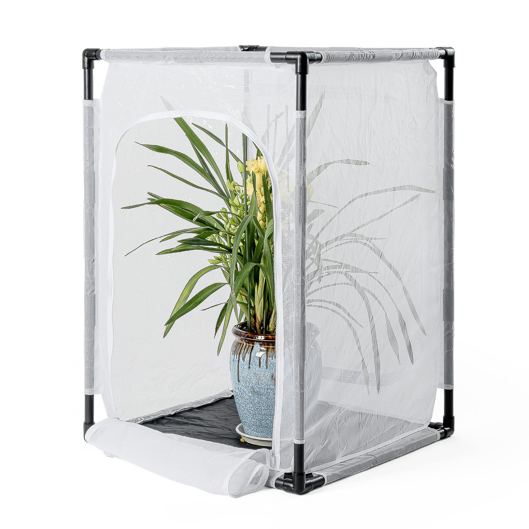 RESTCLOUD 30" Large Monarch Butterfly Habitat Cage, Outdoor Insect Mesh Cage Terrarium 16.5" x 16.5" x 30"