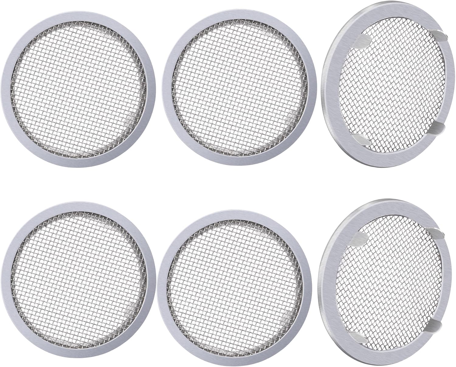 2''Circular Screen Vent Cover, for Display Cases, Spice Racks, Reptile Cages and More,Metal Mesh, 6-Pack