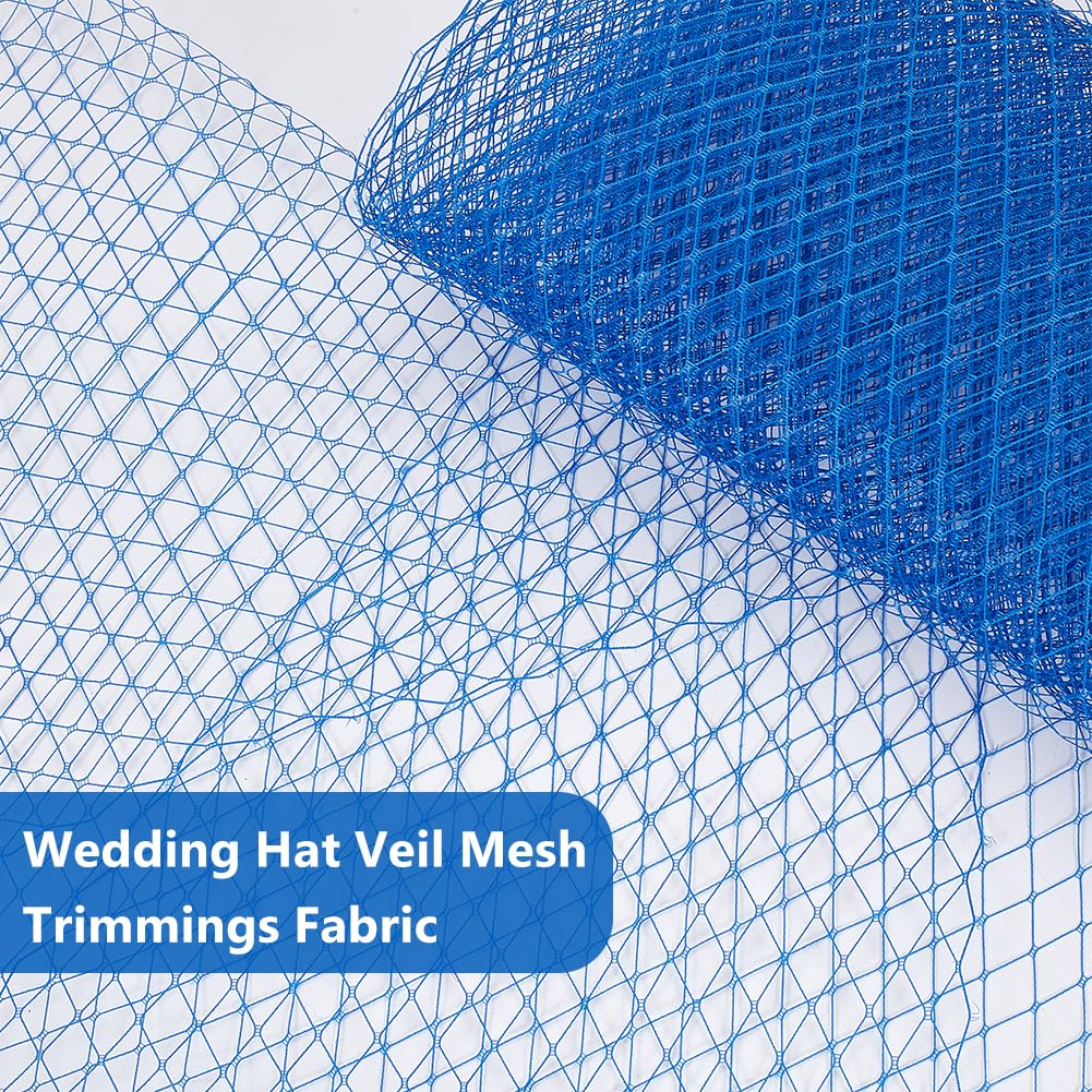 BENECREAT 3.28Yards Veil Mesh Fabric 10inch Wide Net Mesh Fabric Birdcage Bridal Veil for Wedding Veil Wedding Hat Decorating