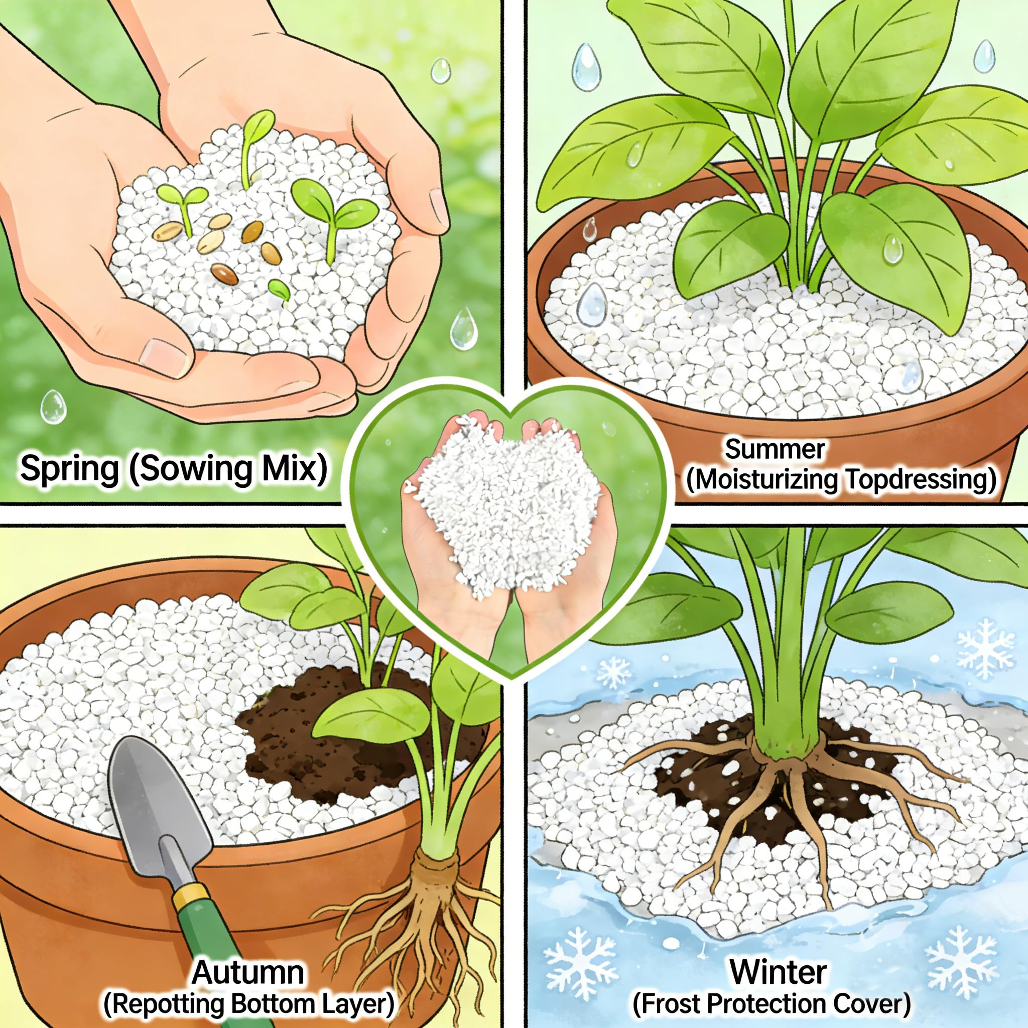 10QT Organic Perlite Horticultural Soil Amendment for Plants and Enhanced Drainage Enhanced