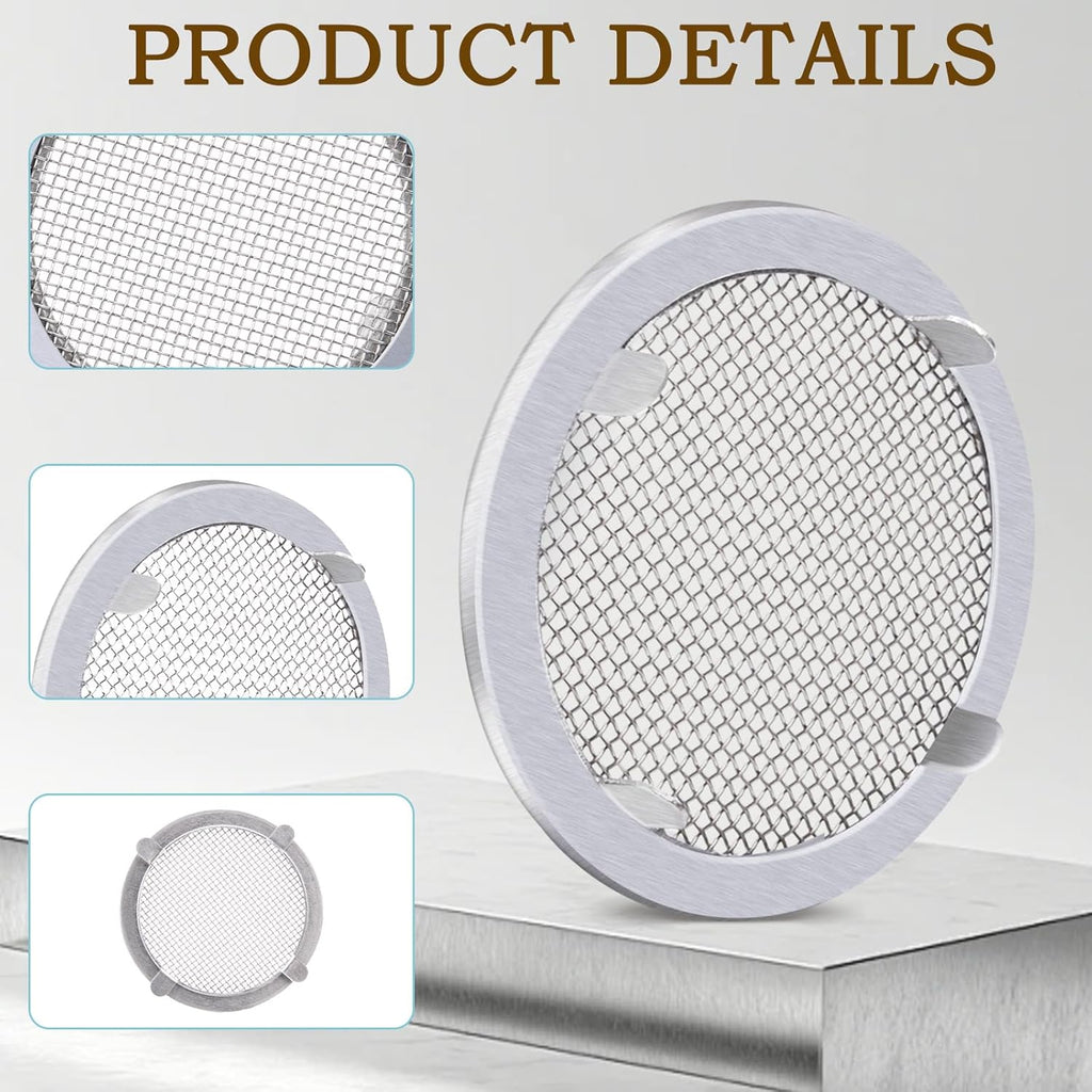 2''Circular Screen Vent Cover, for Display Cases, Spice Racks, Reptile Cages and More,Metal Mesh, 6-Pack