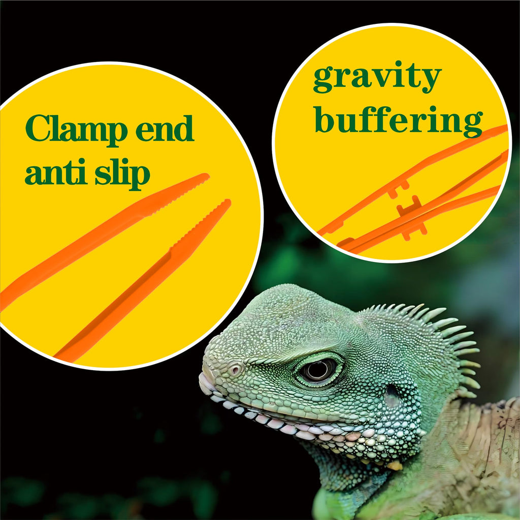 5-Pack Reptile Feeding Tongs Set - Hygienic Anti-Slip Purple Tweezers for Bearded Dragons, Lizards, Snakes, Aquariums & Small Animals(Five Colors to Choose from)