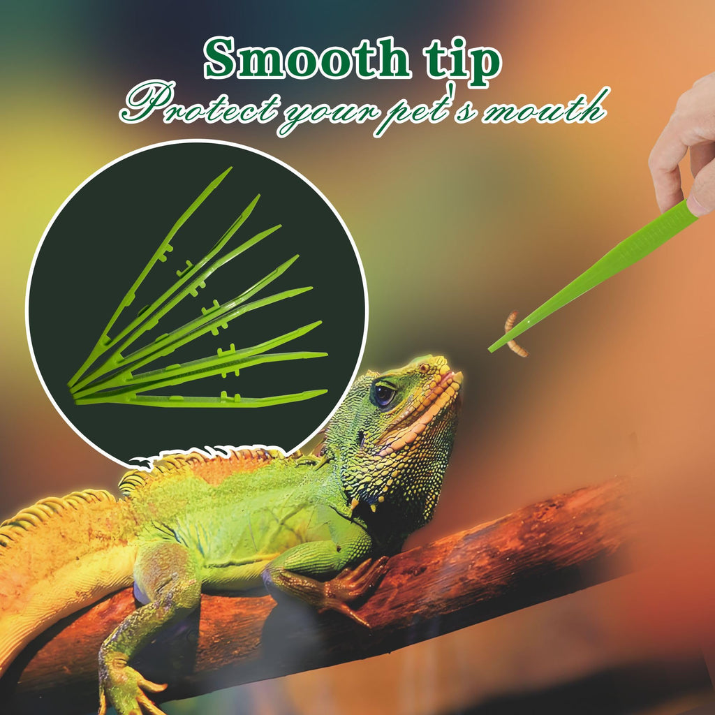 5-Pack Reptile Feeding Tongs Set - Hygienic Anti-Slip Purple Tweezers for Bearded Dragons, Lizards, Snakes, Aquariums & Small Animals(Five Colors to Choose from)