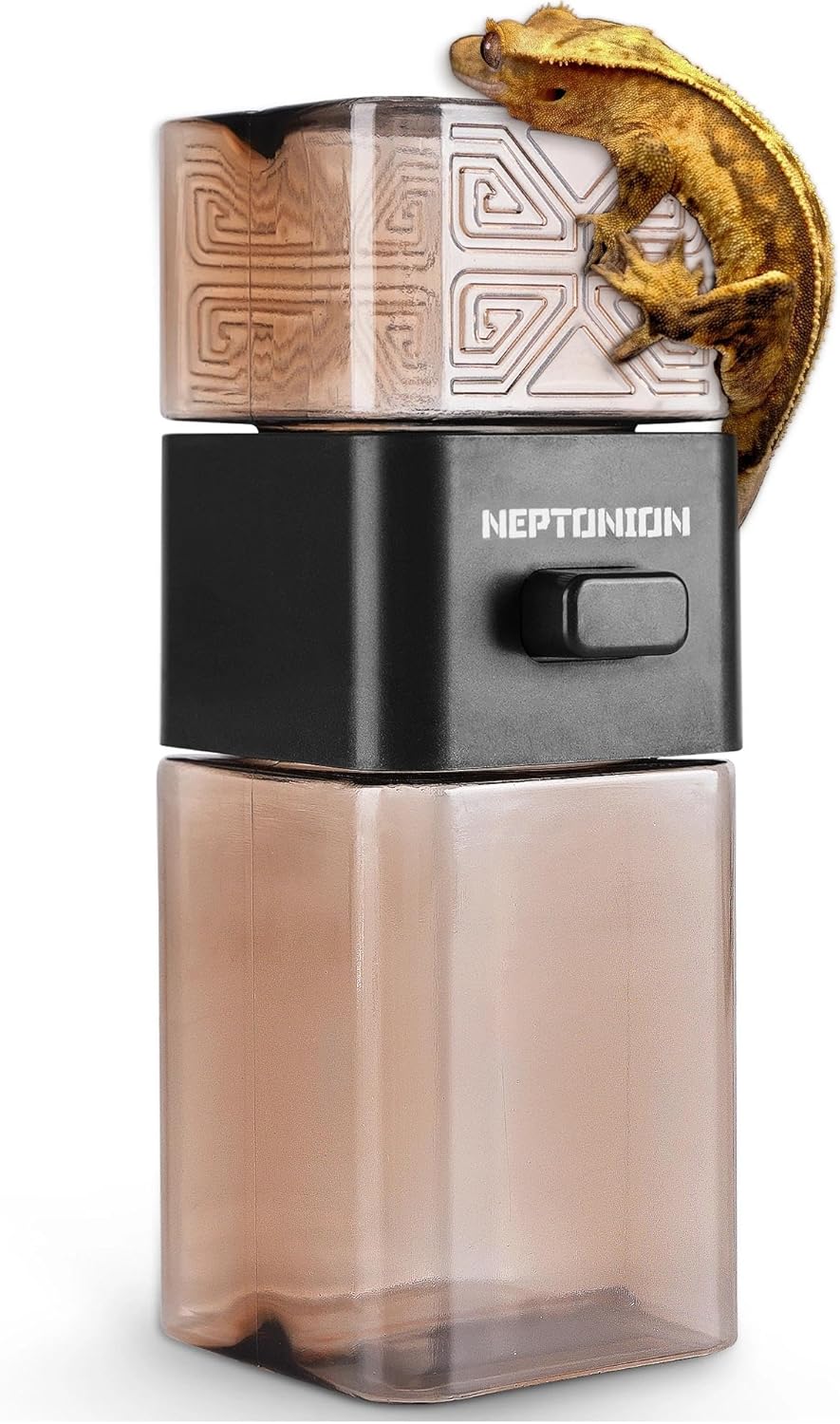 【Metered Dose; ~0.4 g/Press】 Reptile Calcium Powder Mixer, Cricket Keeper Dispenser Feeder, One-Click No-Mess Duster for Chameleon, Gecko, Lizard & Frog