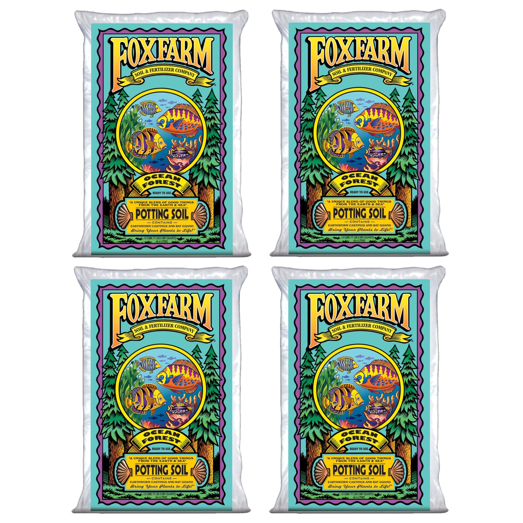 FoxFarm Ocean Forest Potting Soil, 1.5cu ft - Light, Aerated Texture, Designed for All Container Plants