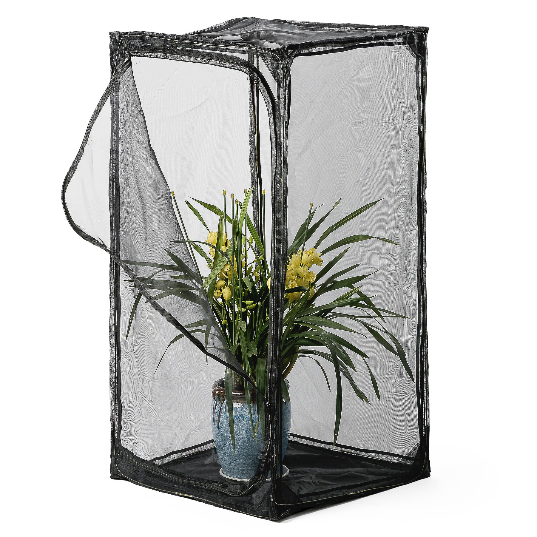 30" Heavy Duty Monarch Butterfly Habitat, Outdoor Collapsible Insect Mesh Cage Terrarium Pop-up with Zipper Protection and Unzip Bottom